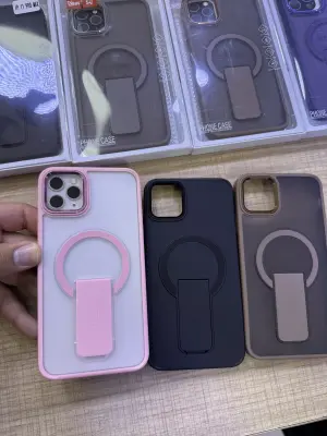 كفر الحماية الفاخر ✅  3 في 1: حماية كاميرا + ستاند مخفي + دعم MagSafe