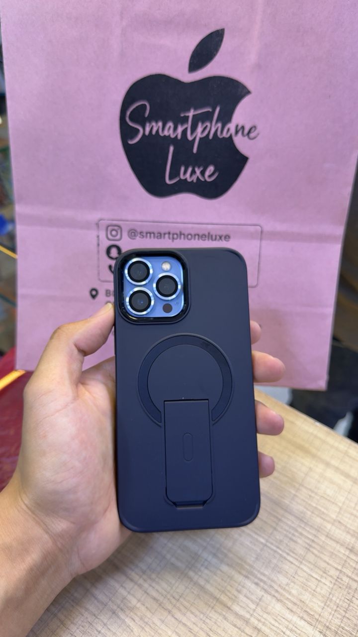 كفر الحماية الفاخر ✅  3 في 1: حماية كاميرا + ستاند مخفي + دعم MagSafe